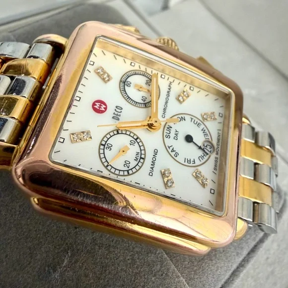 đź‘‘âś…PRICE FIRMâś… Beautiful MICHELE Signature Mid Deco 29mm Bracelet Watch - Picture 9 of 17